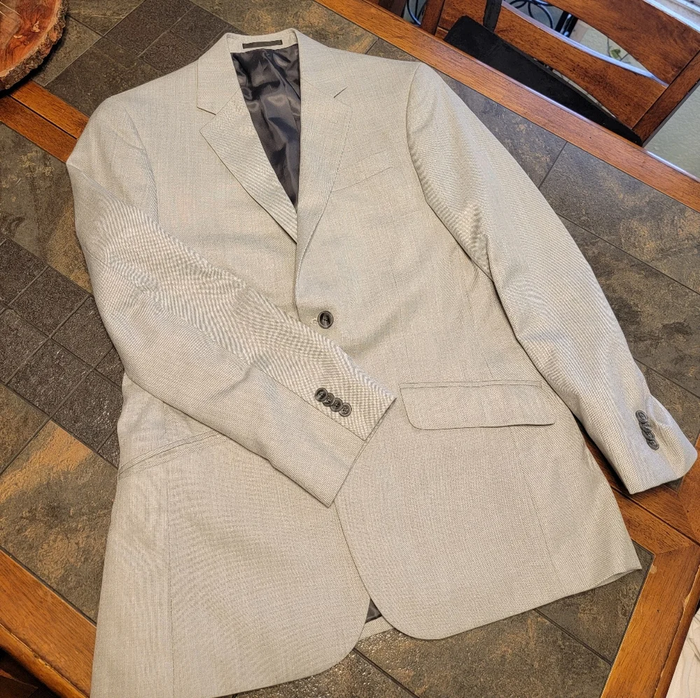 Kenneth Cole Reaction Ready‎ Flex Light Gray Blazer Jacket 38S
